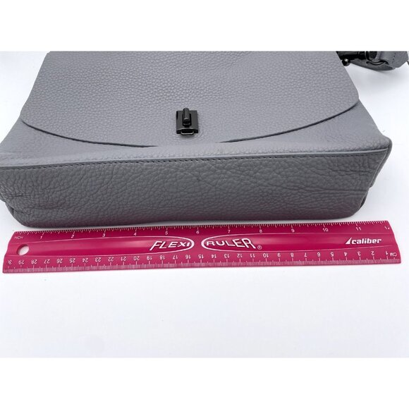 Rebecca Minkoff Shoulder Bag Purse Darren Blue-Gray Pebbled Leather Studs Women - Picture 11 of 16